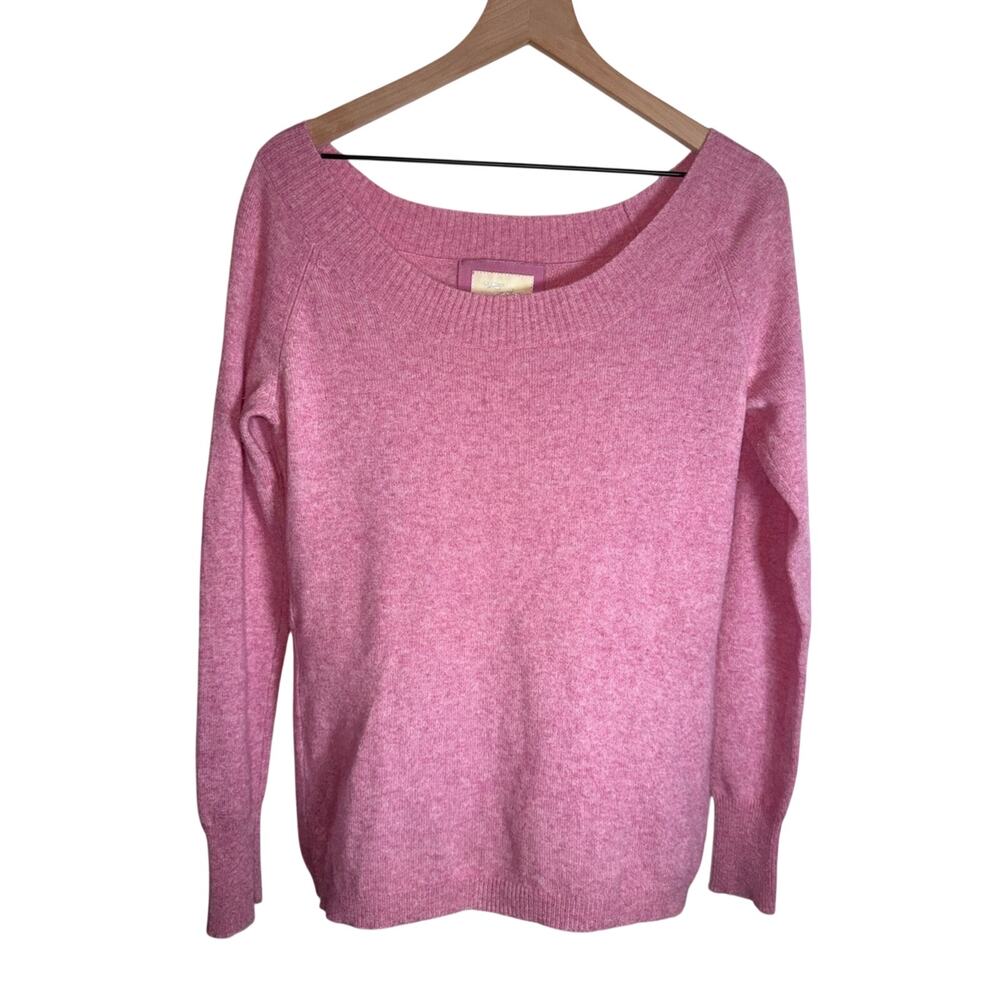 VINTAGE OLD NAVY Y2K Pink Cashmere Off the Shoulder Quiet Luxury Sweater L